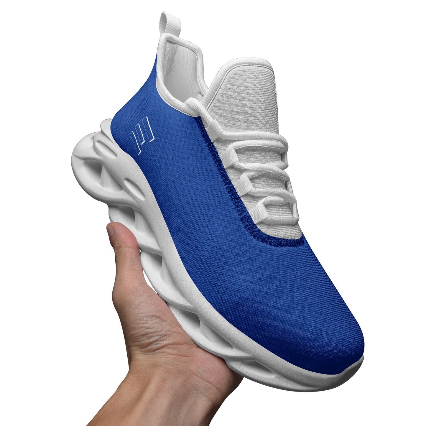 Blue and Silver Sneakers