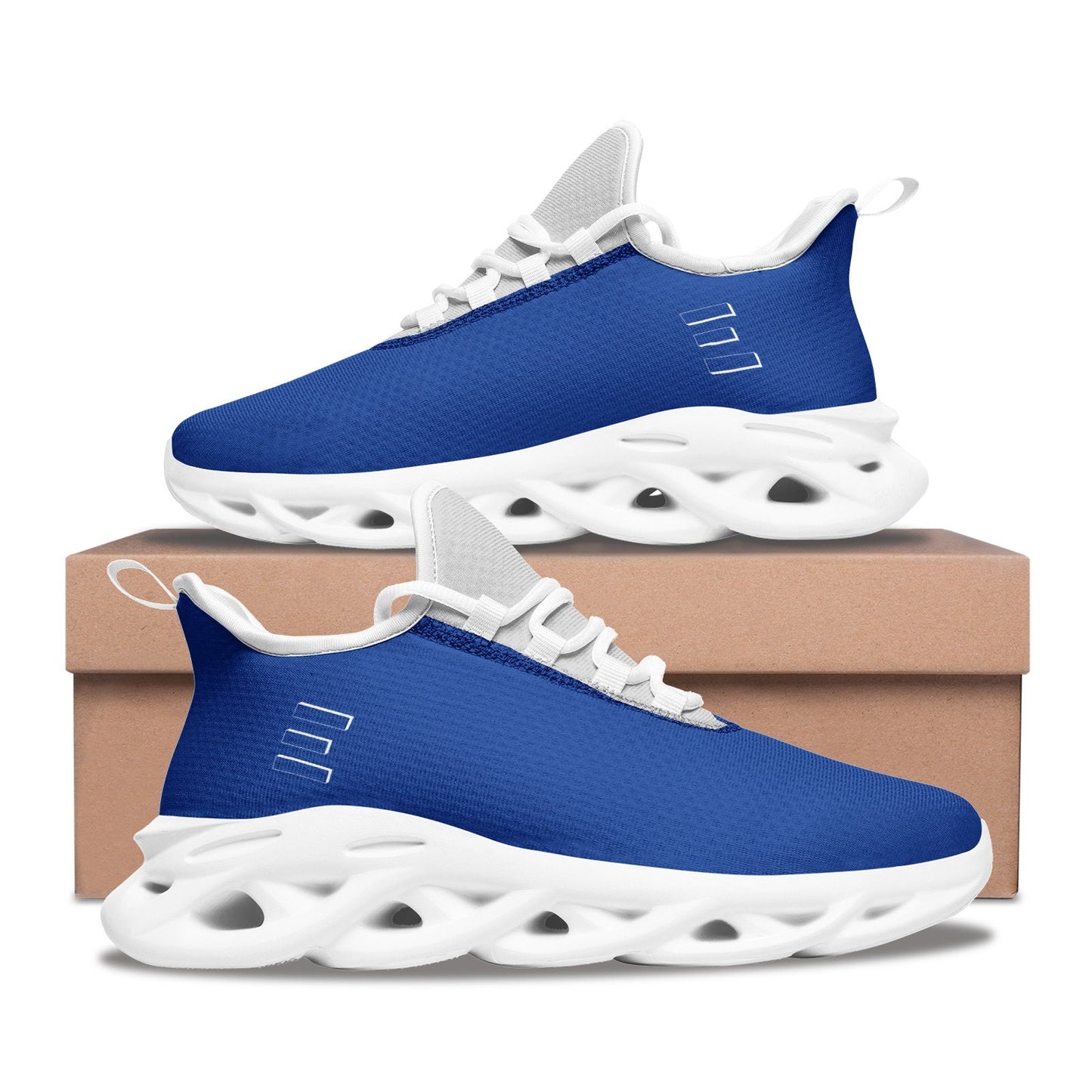 Blue and Silver Sneakers