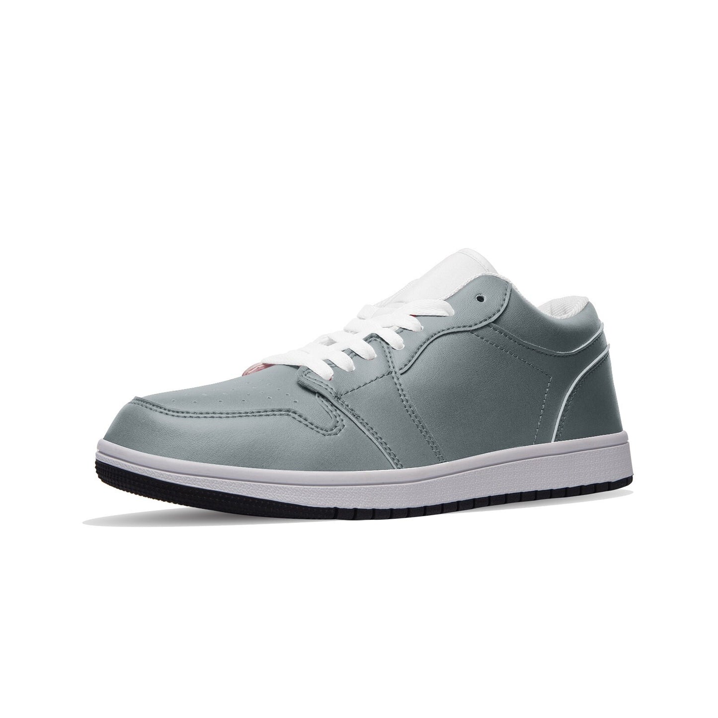 Silver and Black Leather Shoes Unisex Sizx