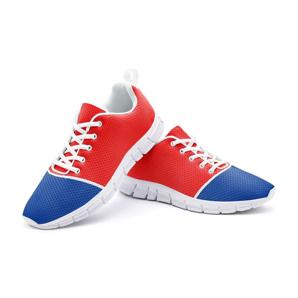 Red White & Blue Lightweight Athletic Sneakers Unisex Sizes