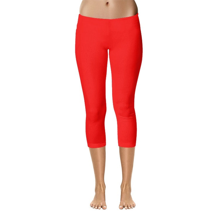 Red Capri Leggings