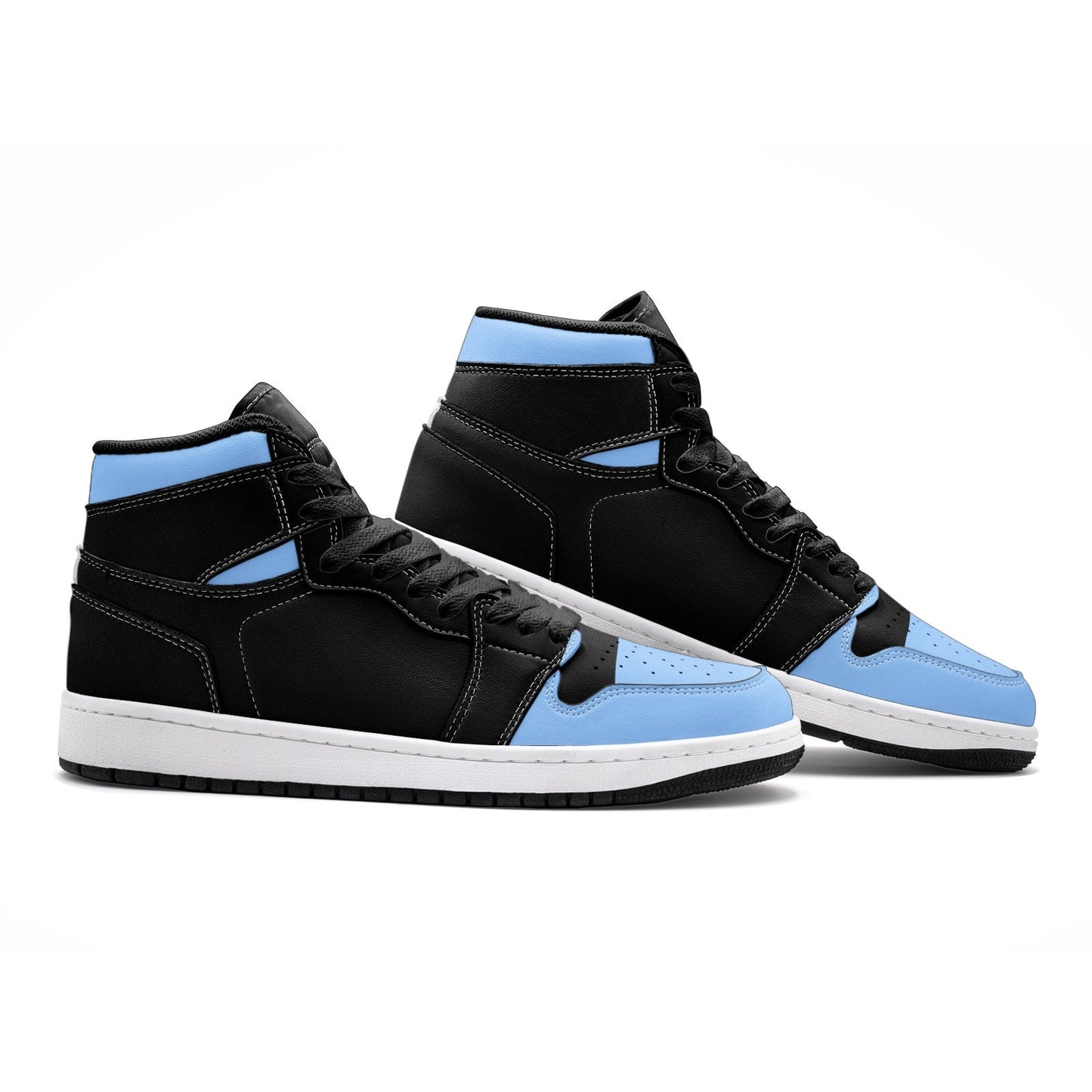 Black and Blue High Top Sneakers