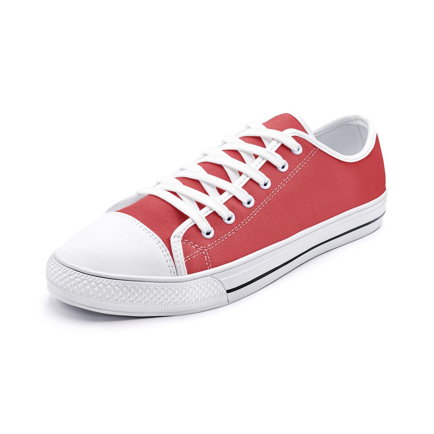 Red Low Top Canvas Sneakers Unisex Sizes
