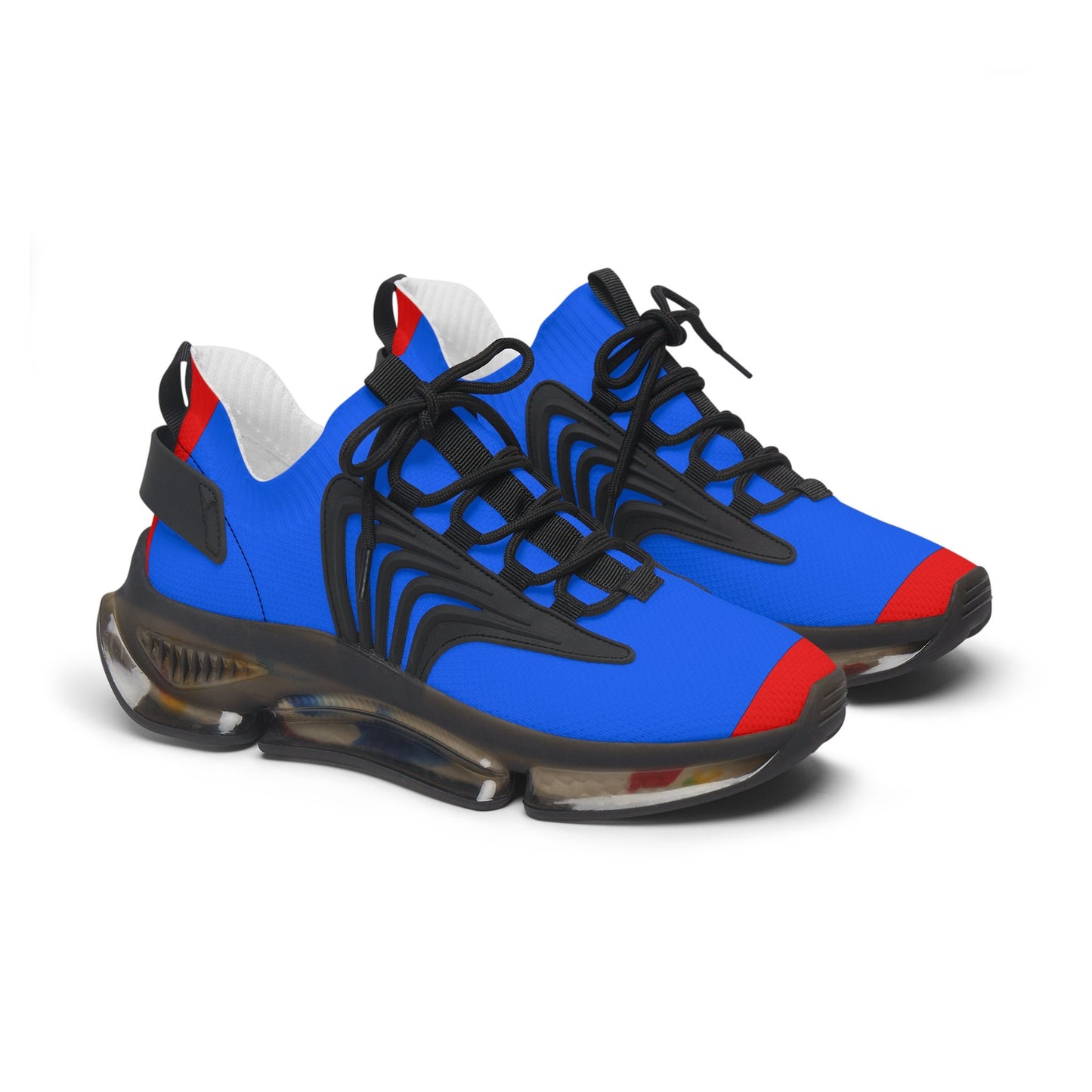 Women's Blue and Red Sneakers