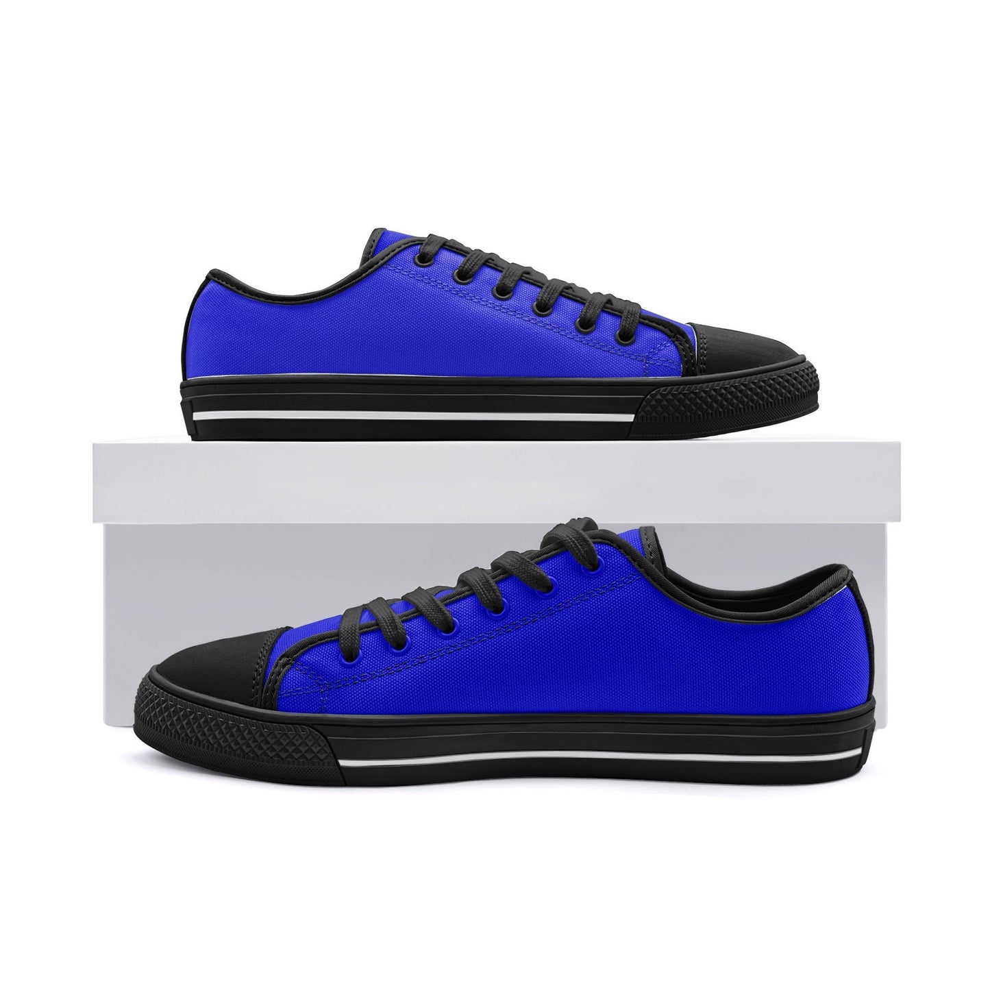 Bright Blue Low Top Canvas Shoes Unisex Sizes