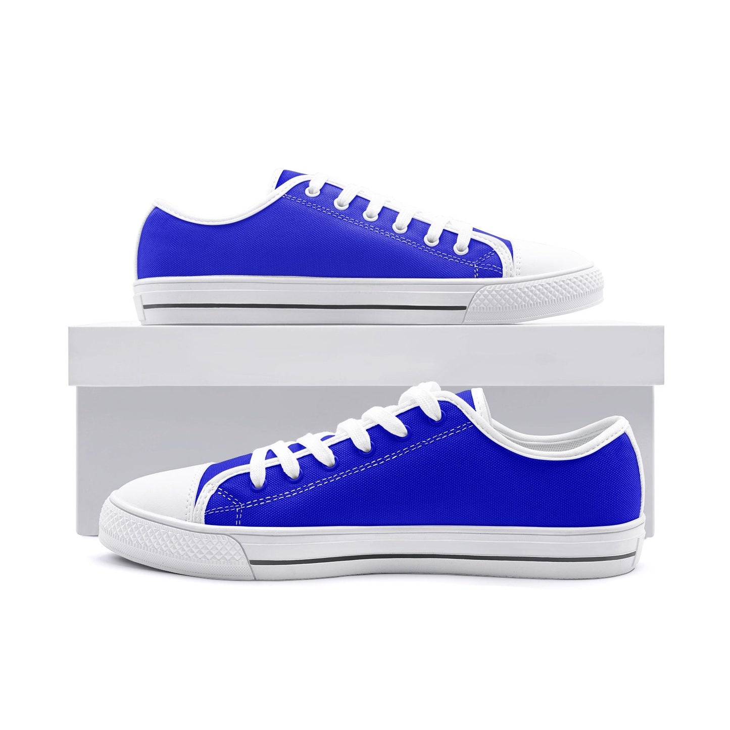 Bright Blue Low Top Canvas Shoes Unisex Sizes