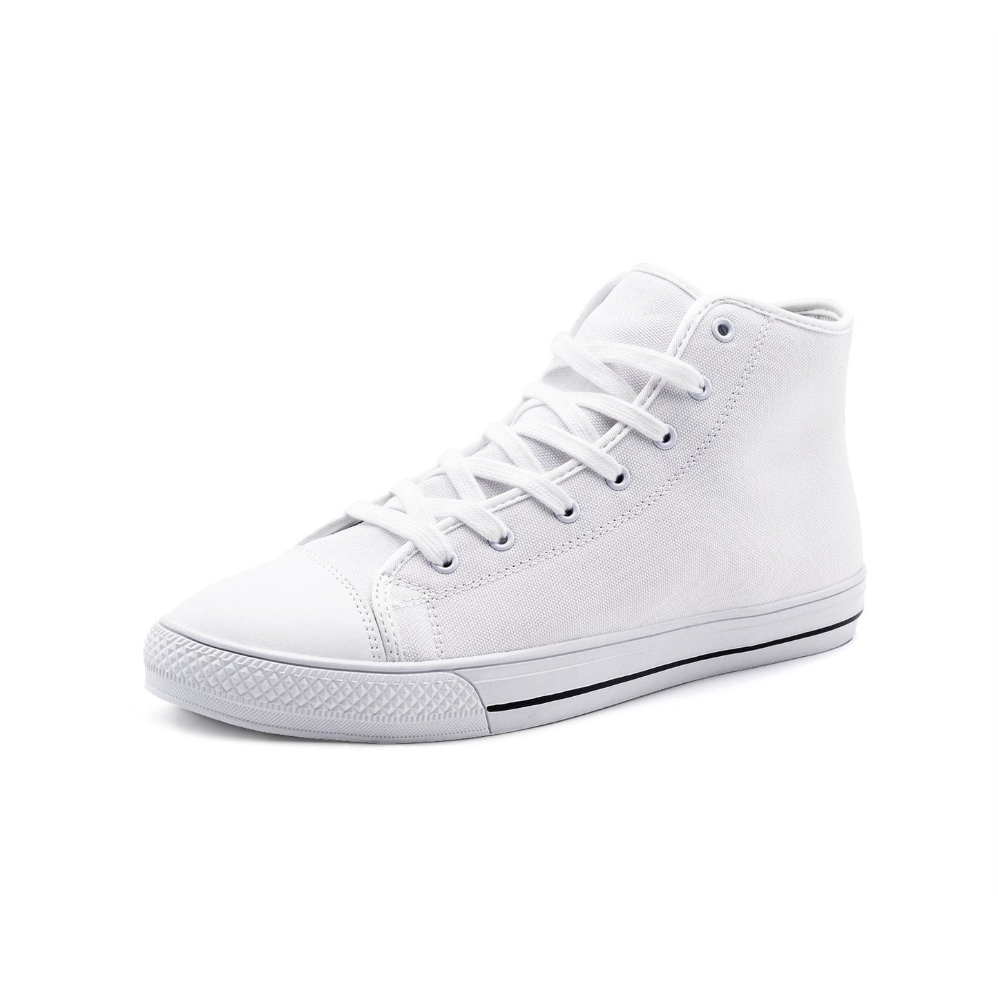White High Tops Canvas Shoes Unisex Sizes