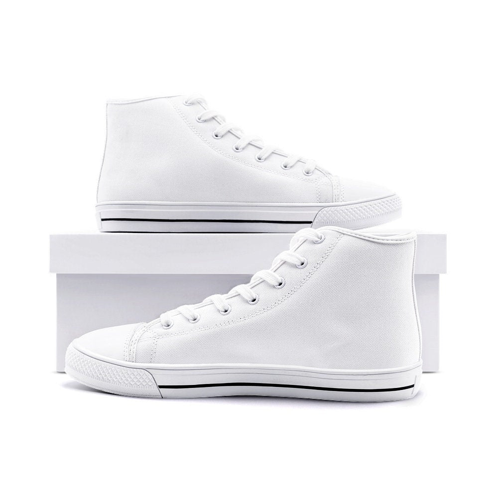 White High Tops Canvas Shoes Unisex Sizes