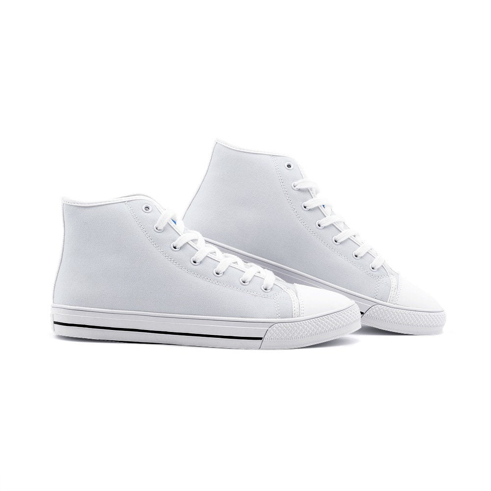 Gray High Tops Canvas Shoes Unisex Sizes