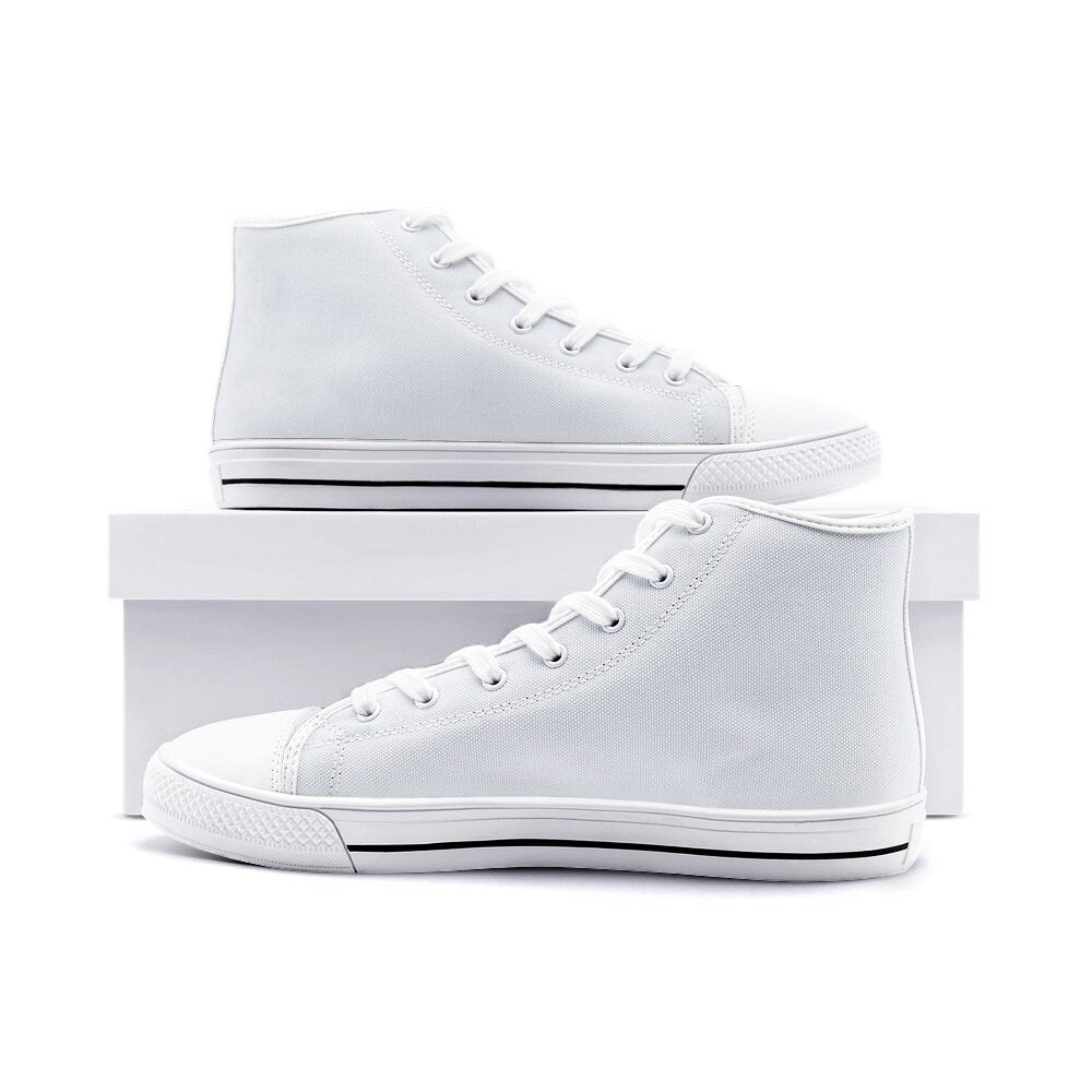 Gray High Tops Canvas Shoes Unisex Sizes