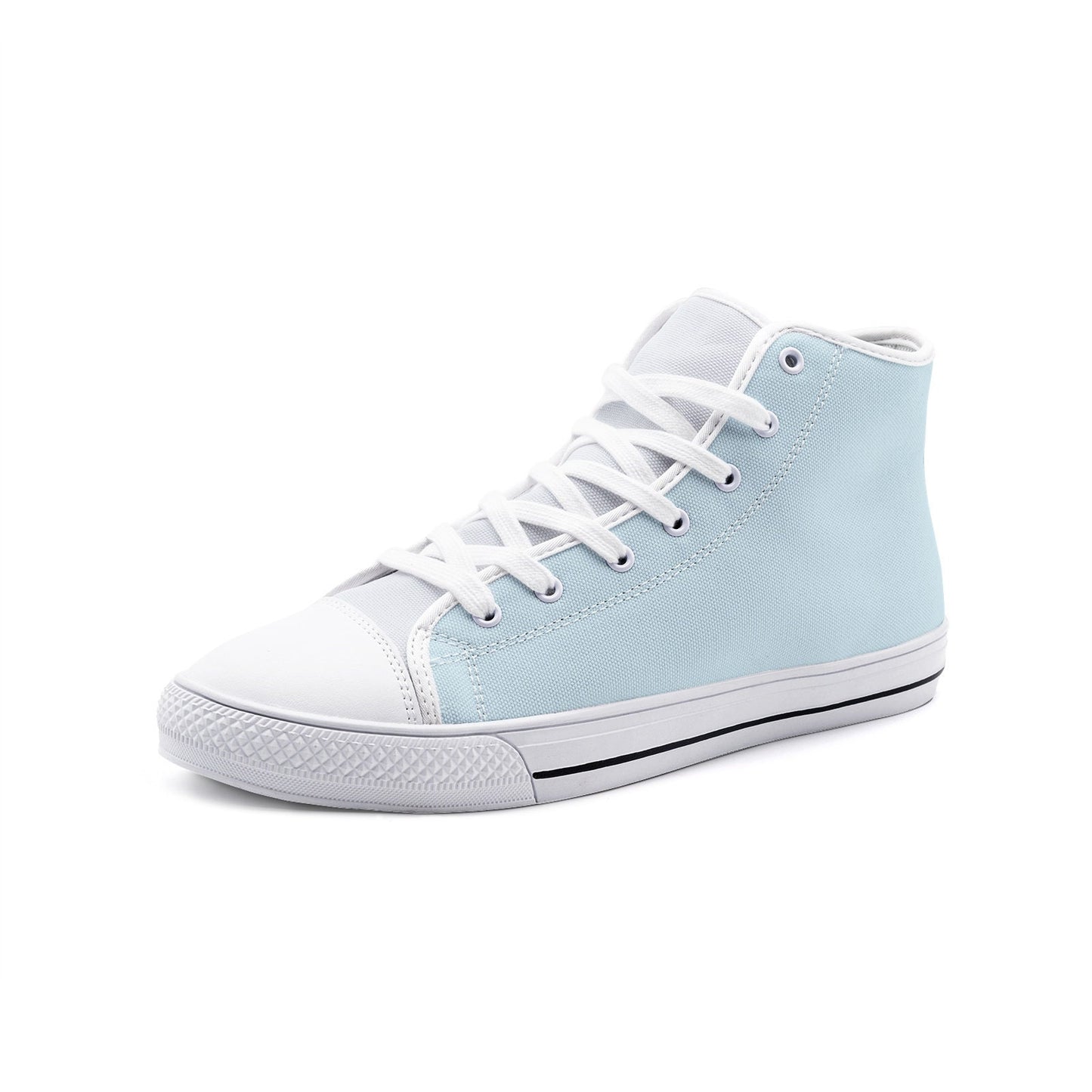 Light Blue High Top Canvas Shoes Unisex Sizes