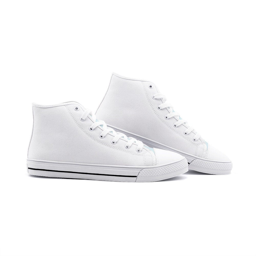 White High Top Canvas Shoes Unisex Sizes