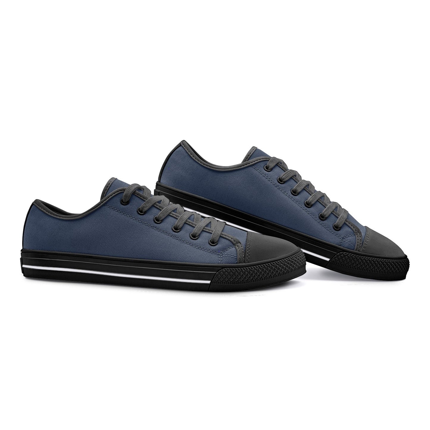 Navy Blue  Unisex Low Top Canvas Shoes