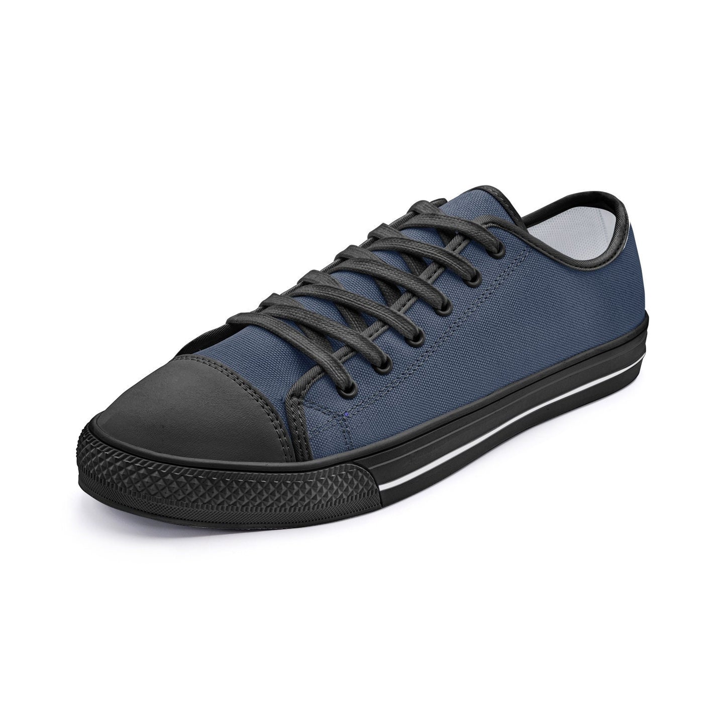 Navy Blue  Unisex Low Top Canvas Shoes