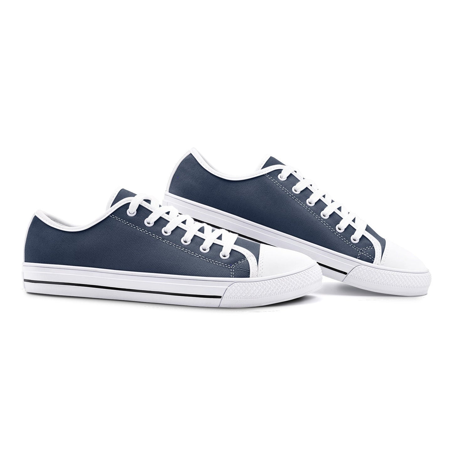 Navy Blue  Unisex Low Top Canvas Shoes