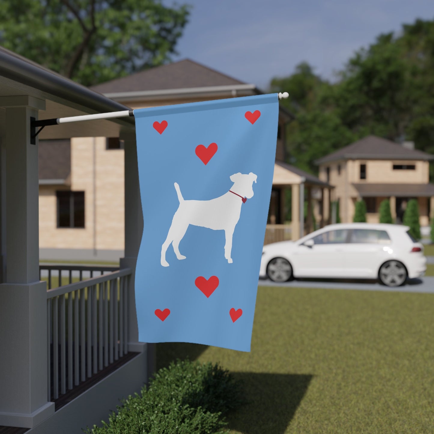 Dog Love House Flags