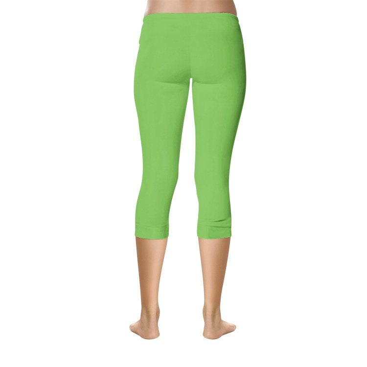 Green Capri Leggings