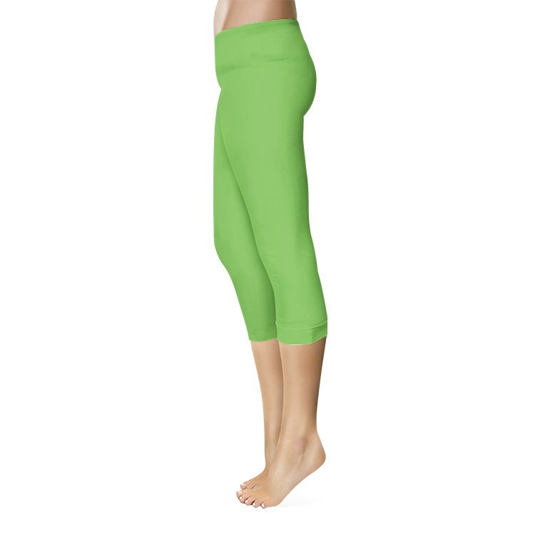 Green Capri Leggings
