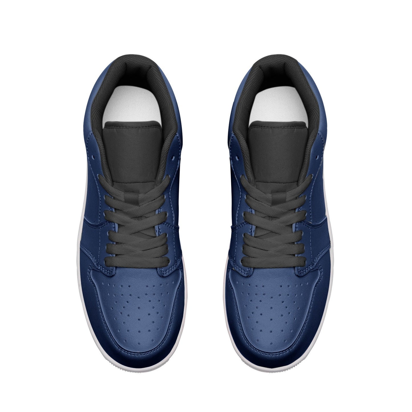 Navy Blue Low Top Leather Sneakers Unisex sizes