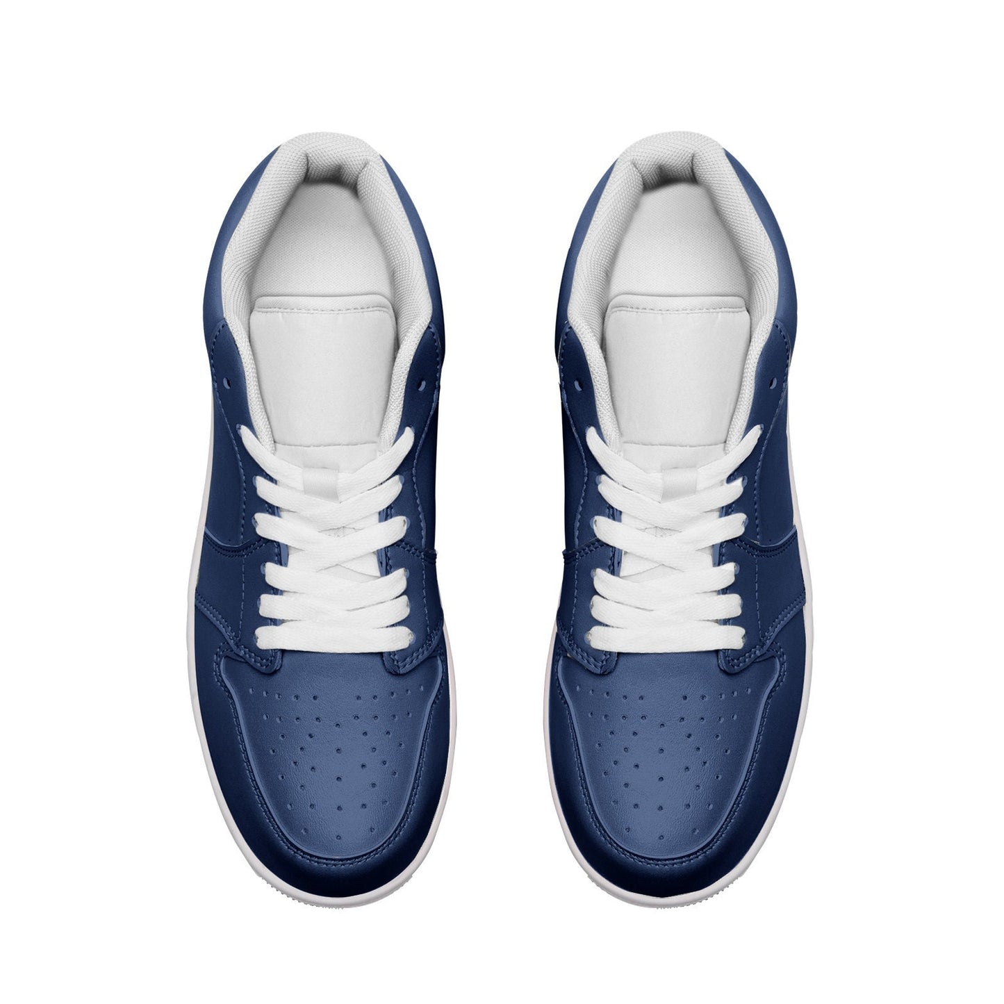 Navy Blue Low Top Leather Sneakers Unisex sizes