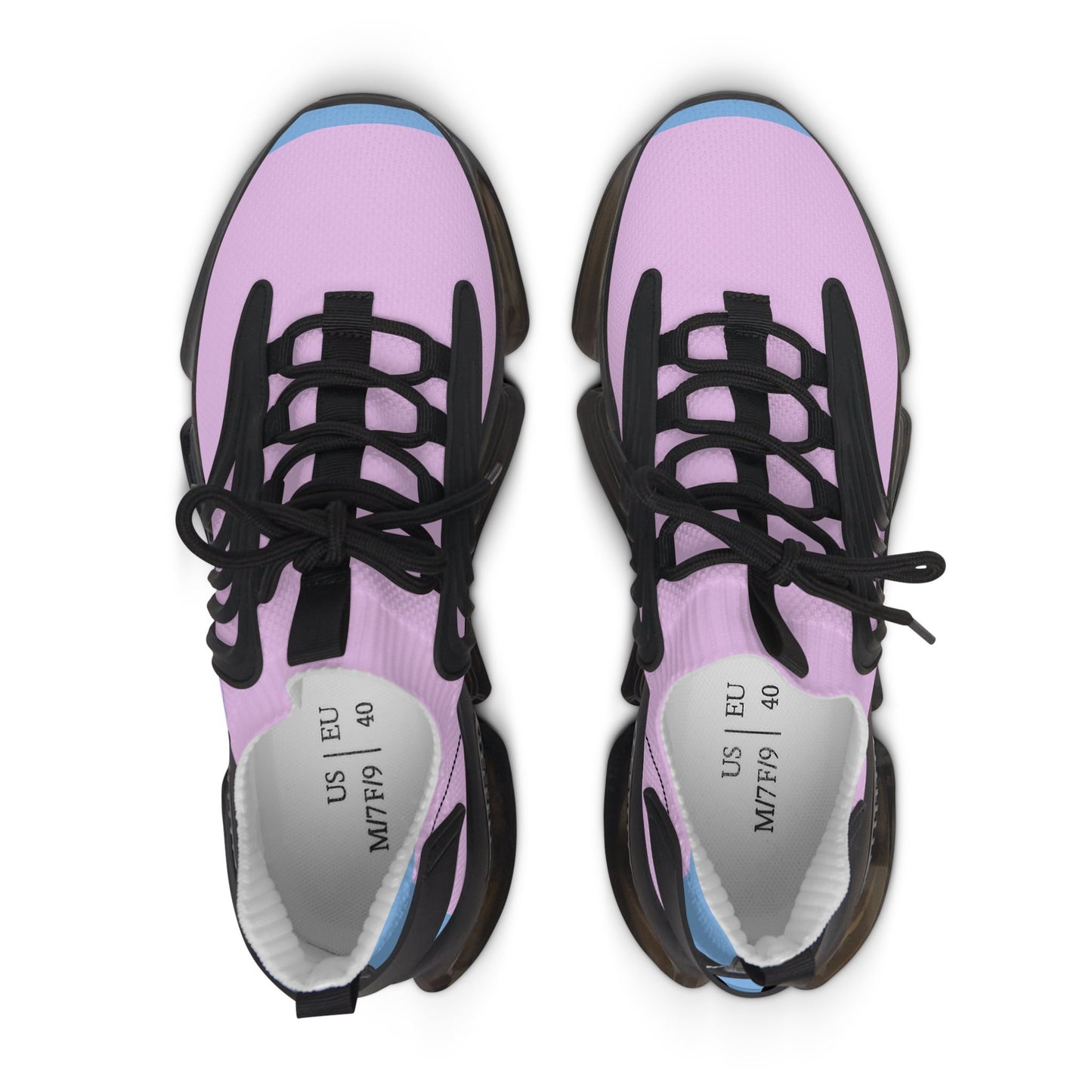 Women's Pink and Blue Exercise Sneakers