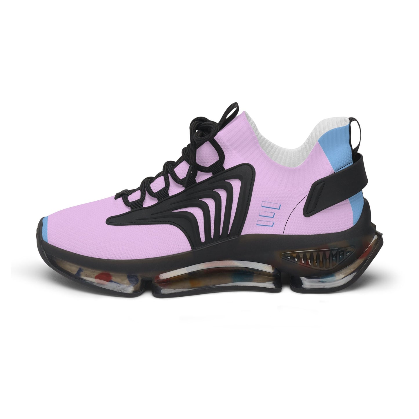Women's Pink and Blue Exercise Sneakers