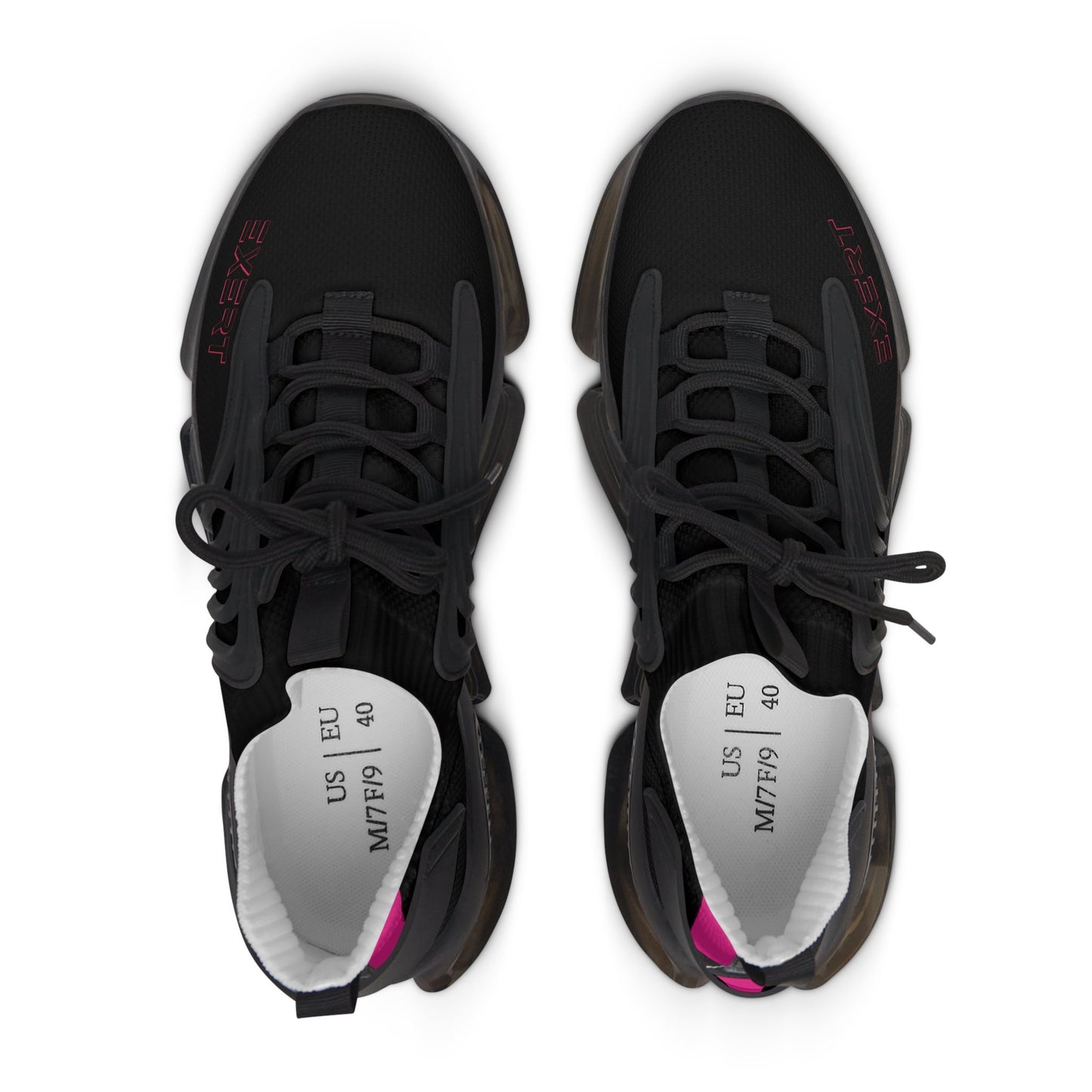 Women's Black and Pink Sneakers