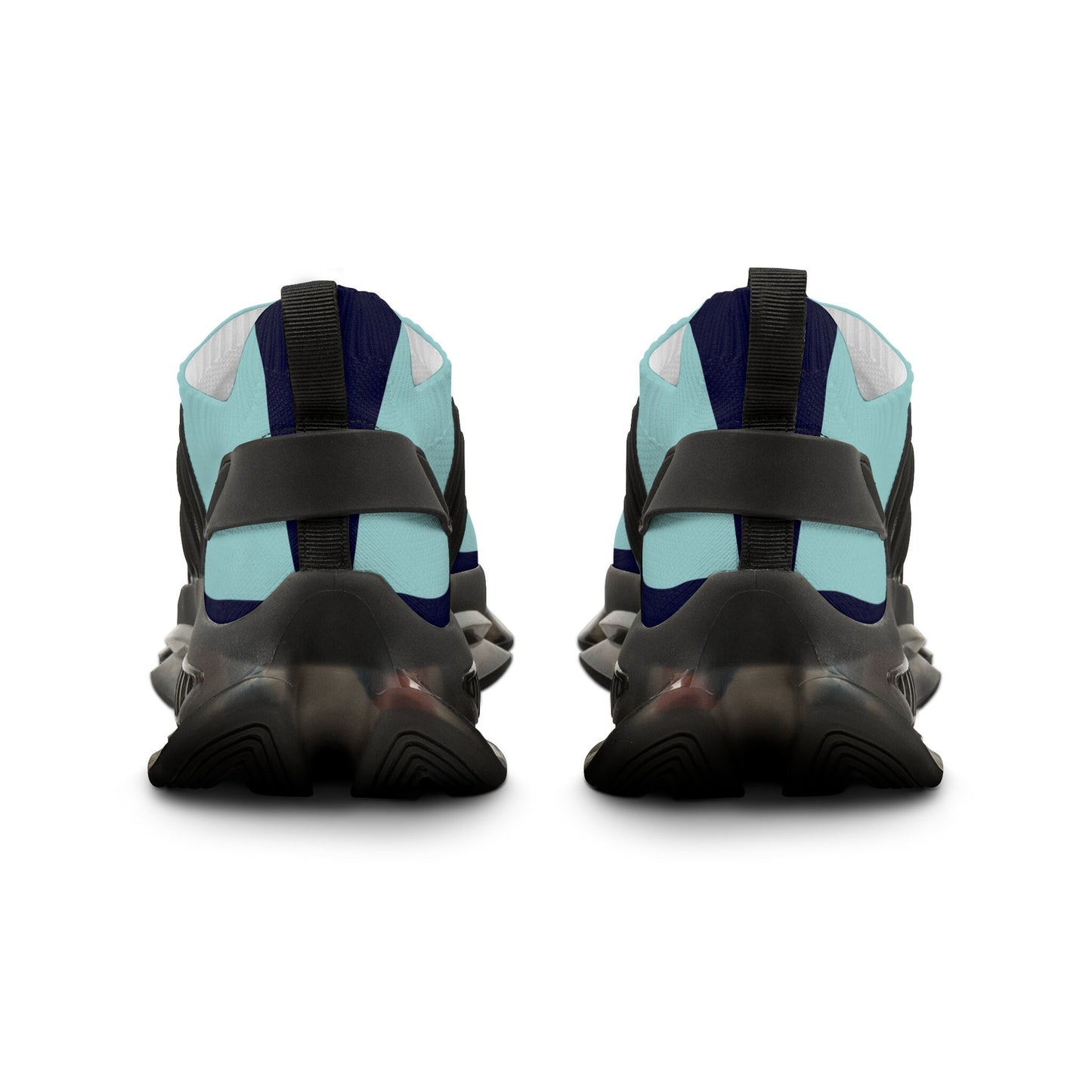 Men's Blue and Teal Sneakers Deep Sea Blue Trim