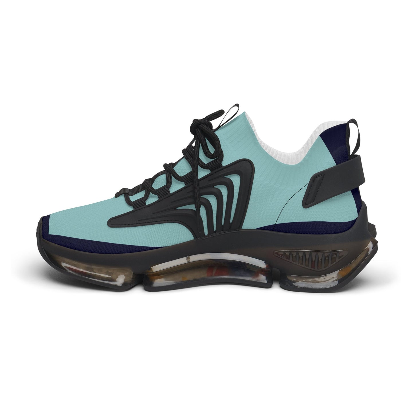 Women's Blue and Teal Sneakers Sea Blue Trim