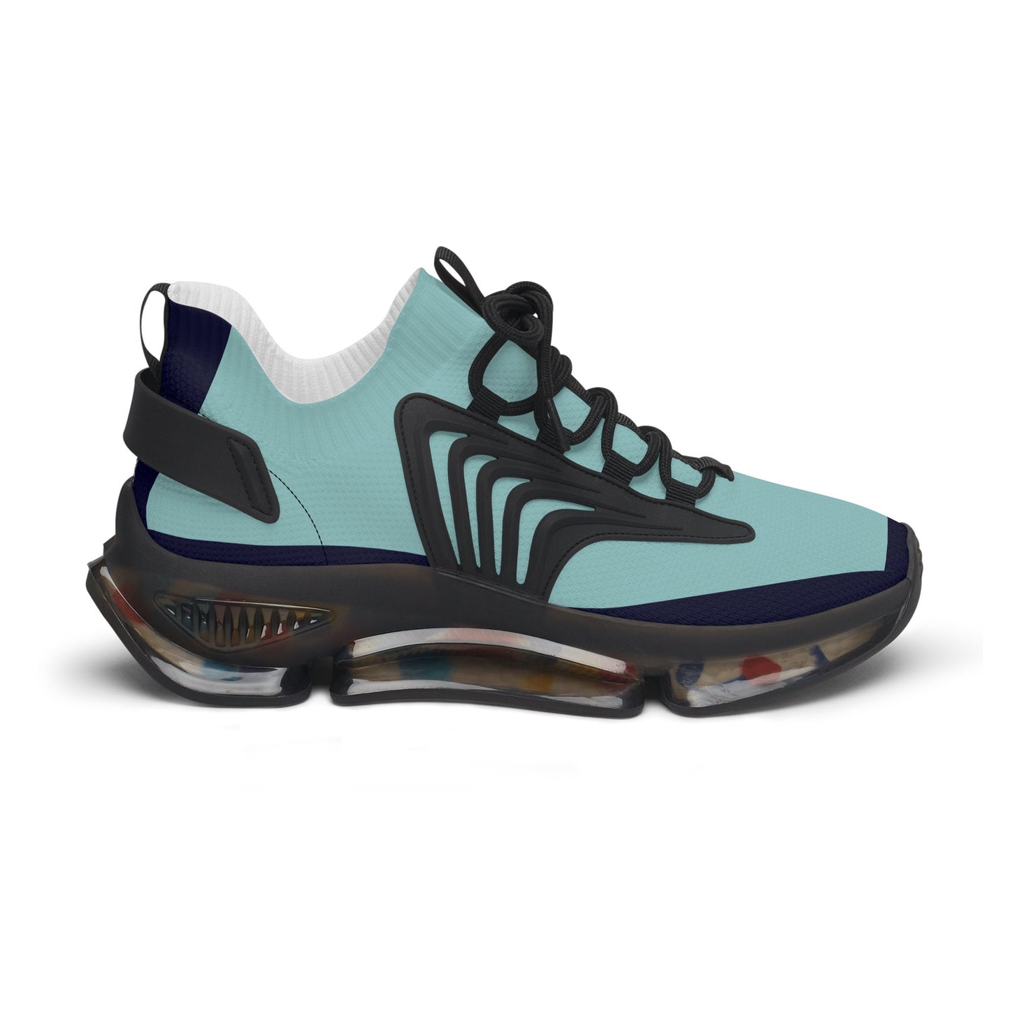 Women's Blue and Teal Sneakers Sea Blue Trim