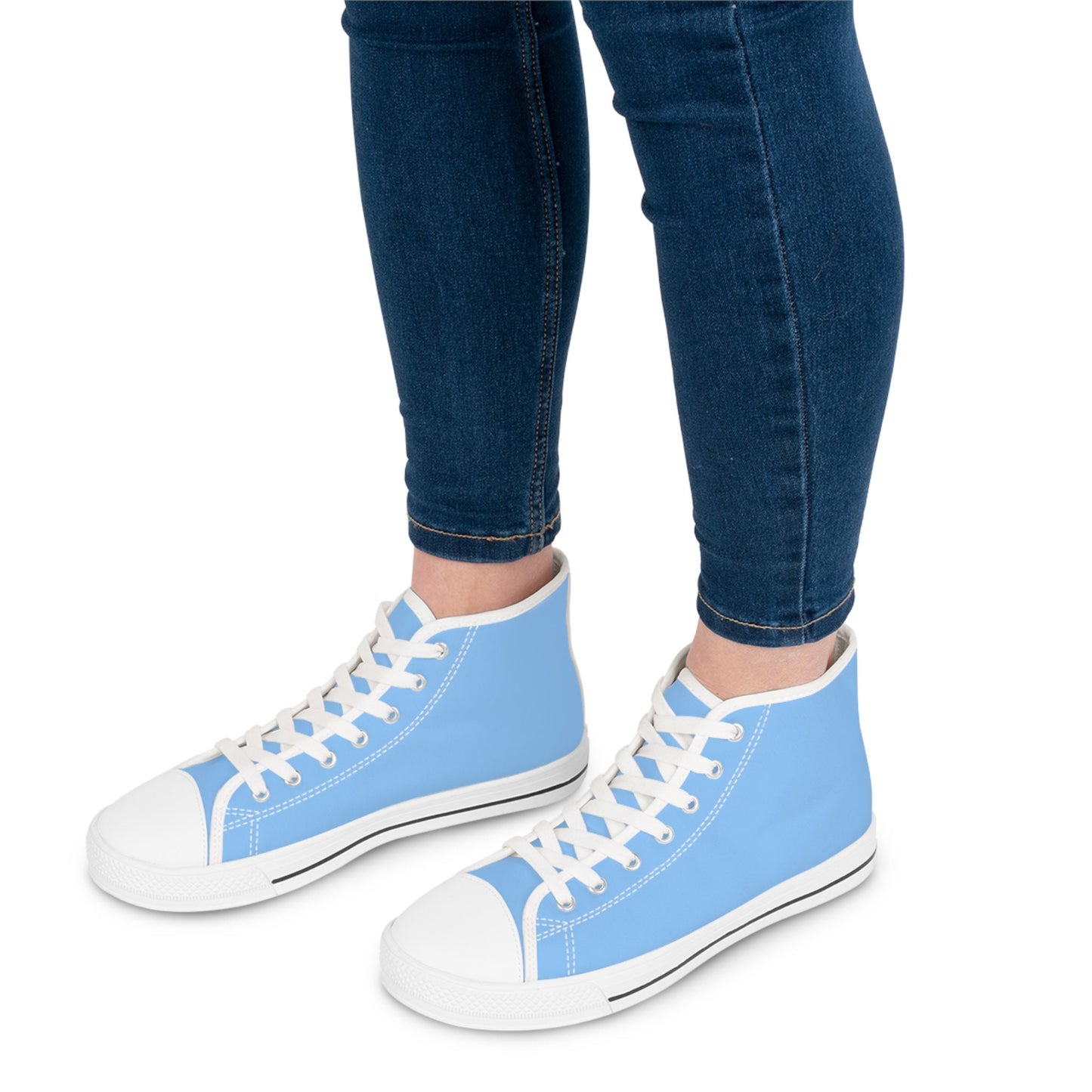 Women's Light Blue High Top Sneakers