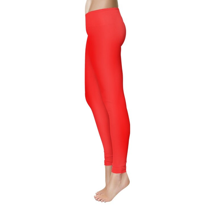 Women's Red Leggings Temp Control Cotton Leggings