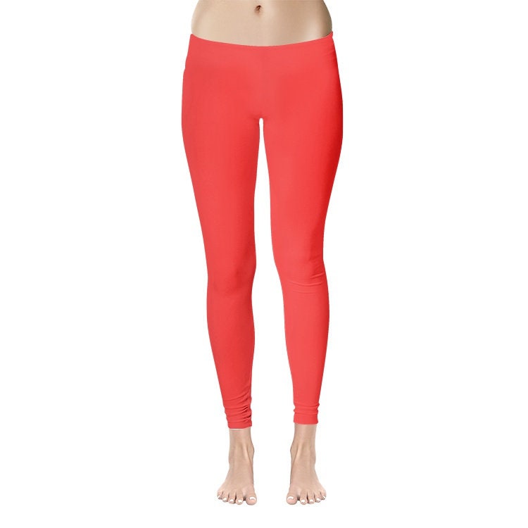 Women's Red Leggings Temp Control Cotton Leggings