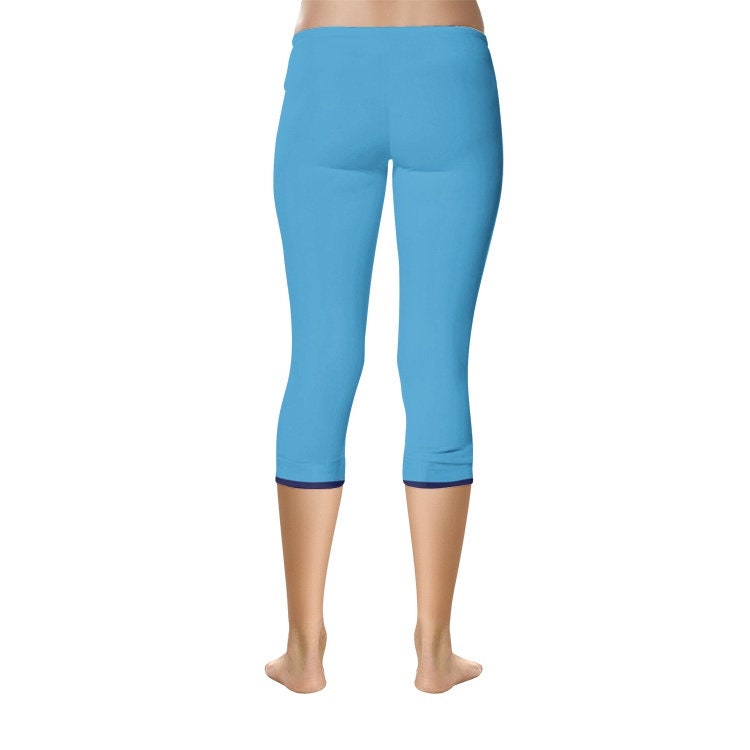 Blue Capri Leggings