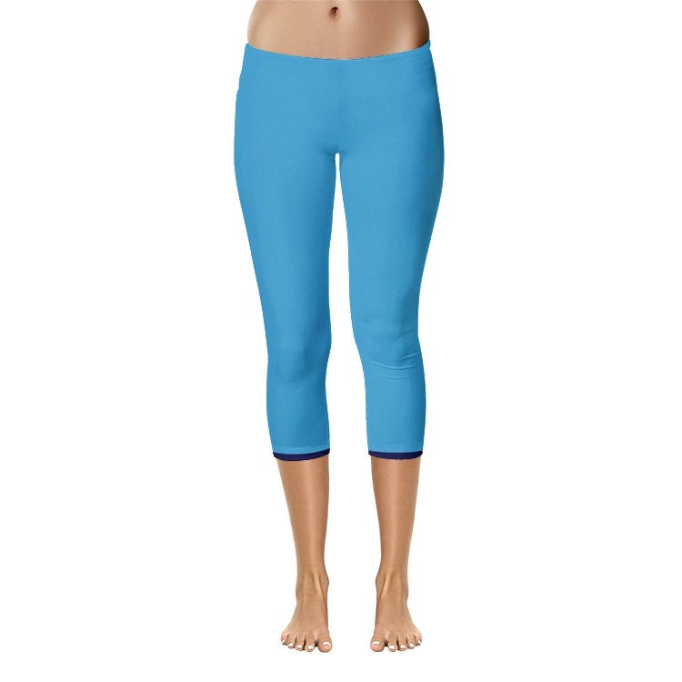 Blue Capri Leggings