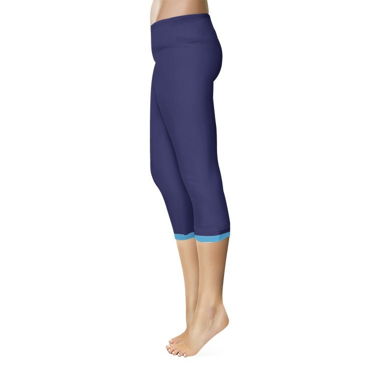 Blue Capri Leggings