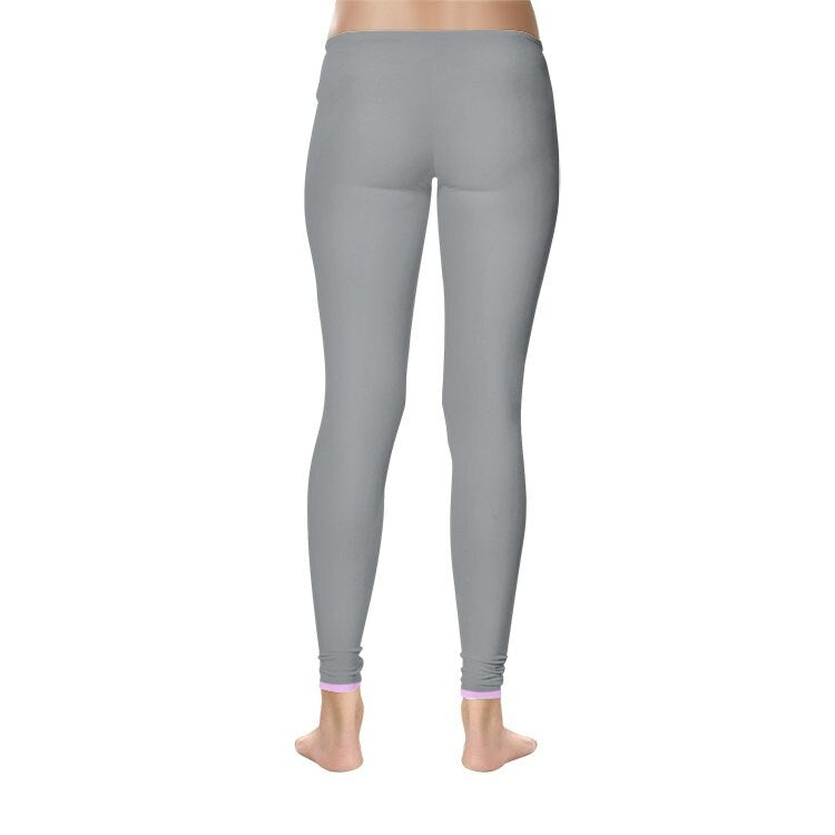 Gray and Pink Women's Temp Control Cotton Leggings