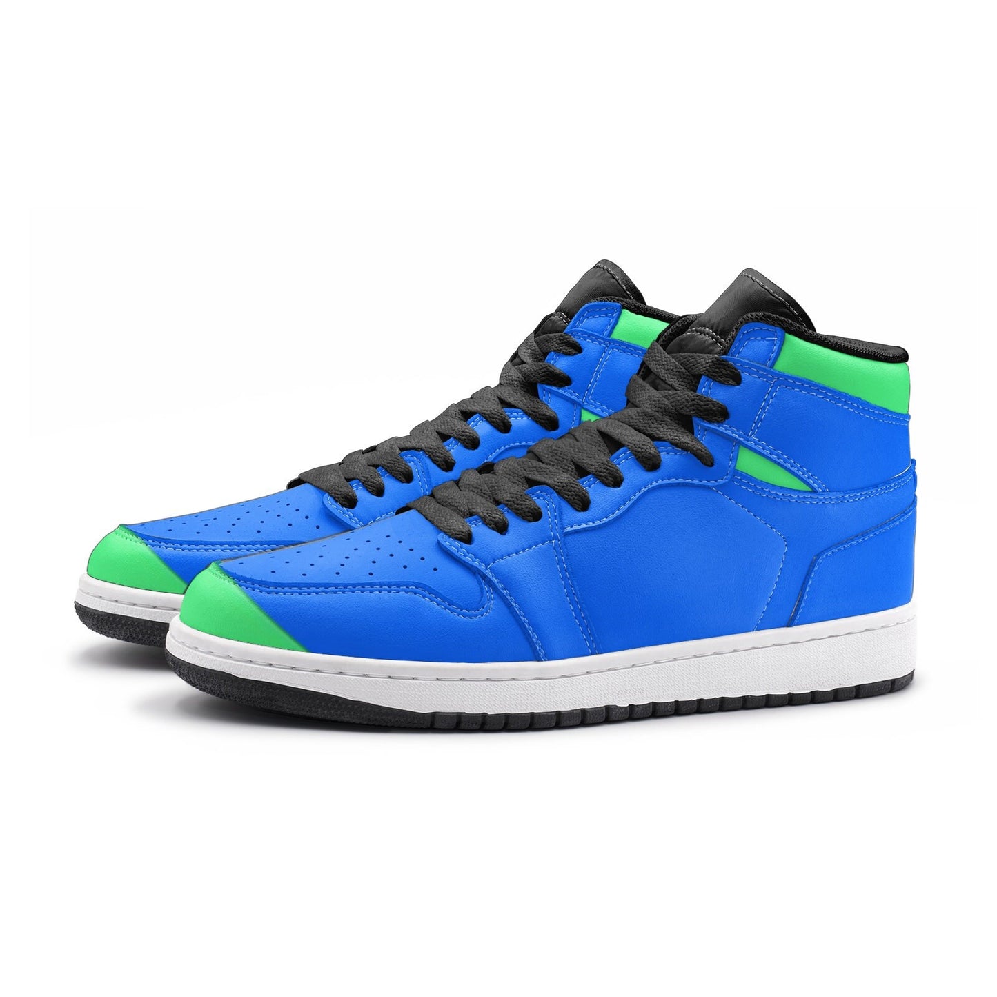 Blue and Green Hightops
