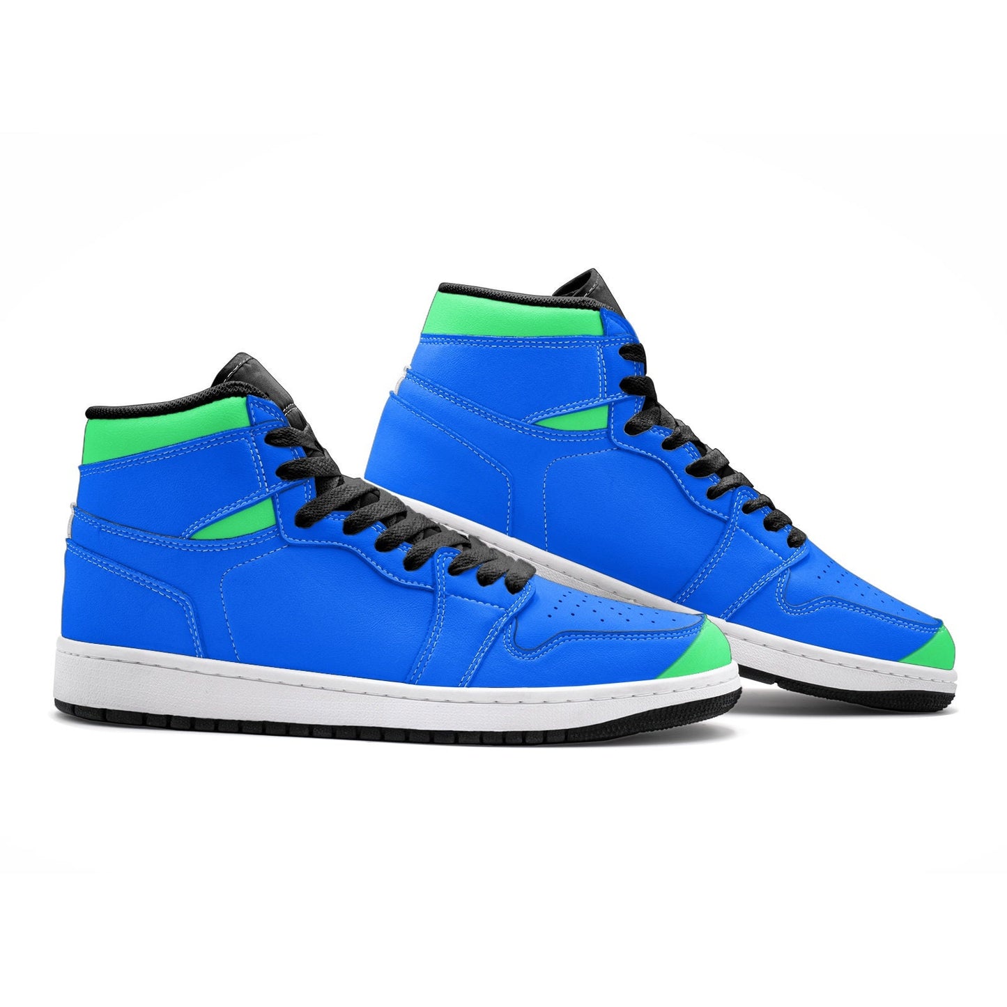 Blue and Green Hightops