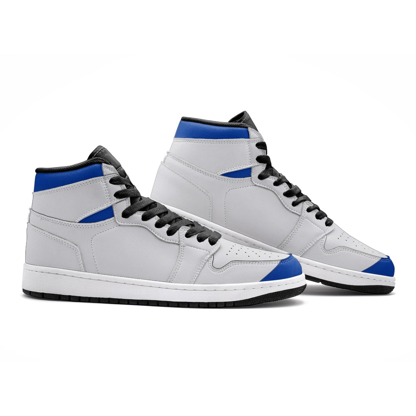 Silver and Blue HighTops Unisex Sizes
