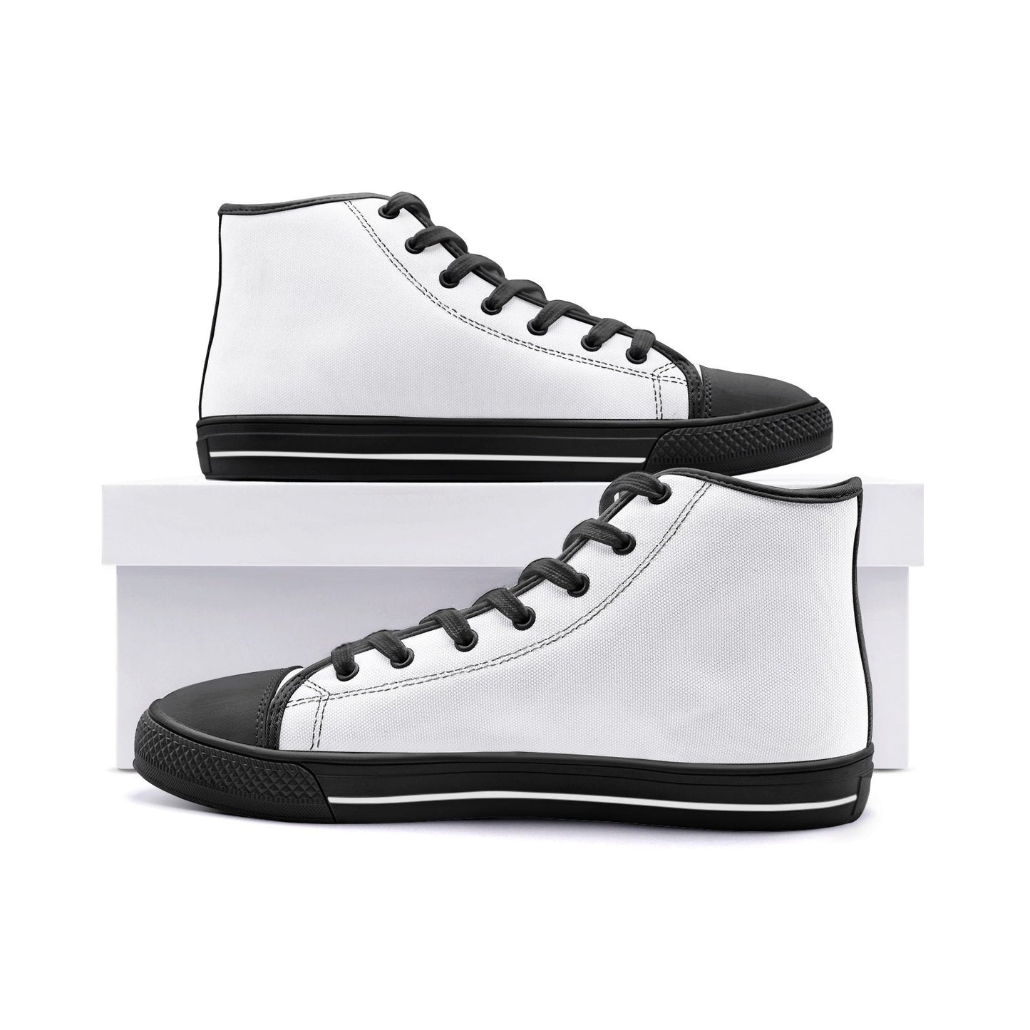 White High Tops Canvas Shoes Unisex Sizes