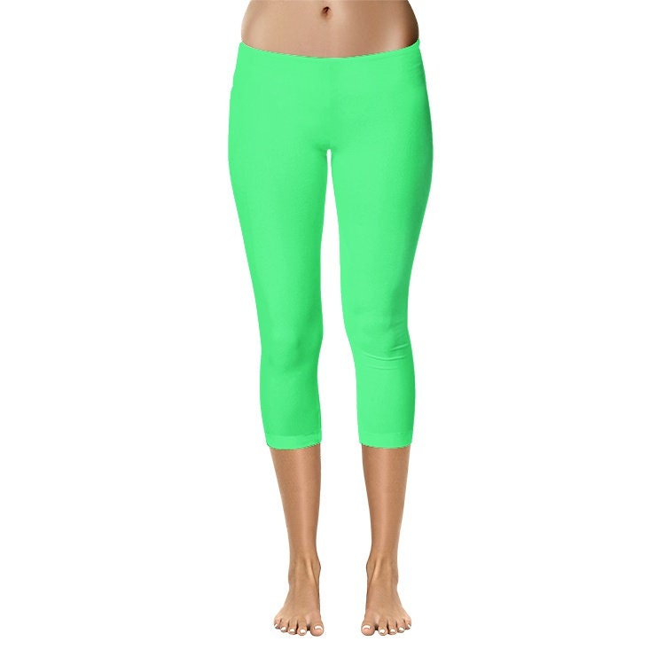 Bright Green Capri Leggings