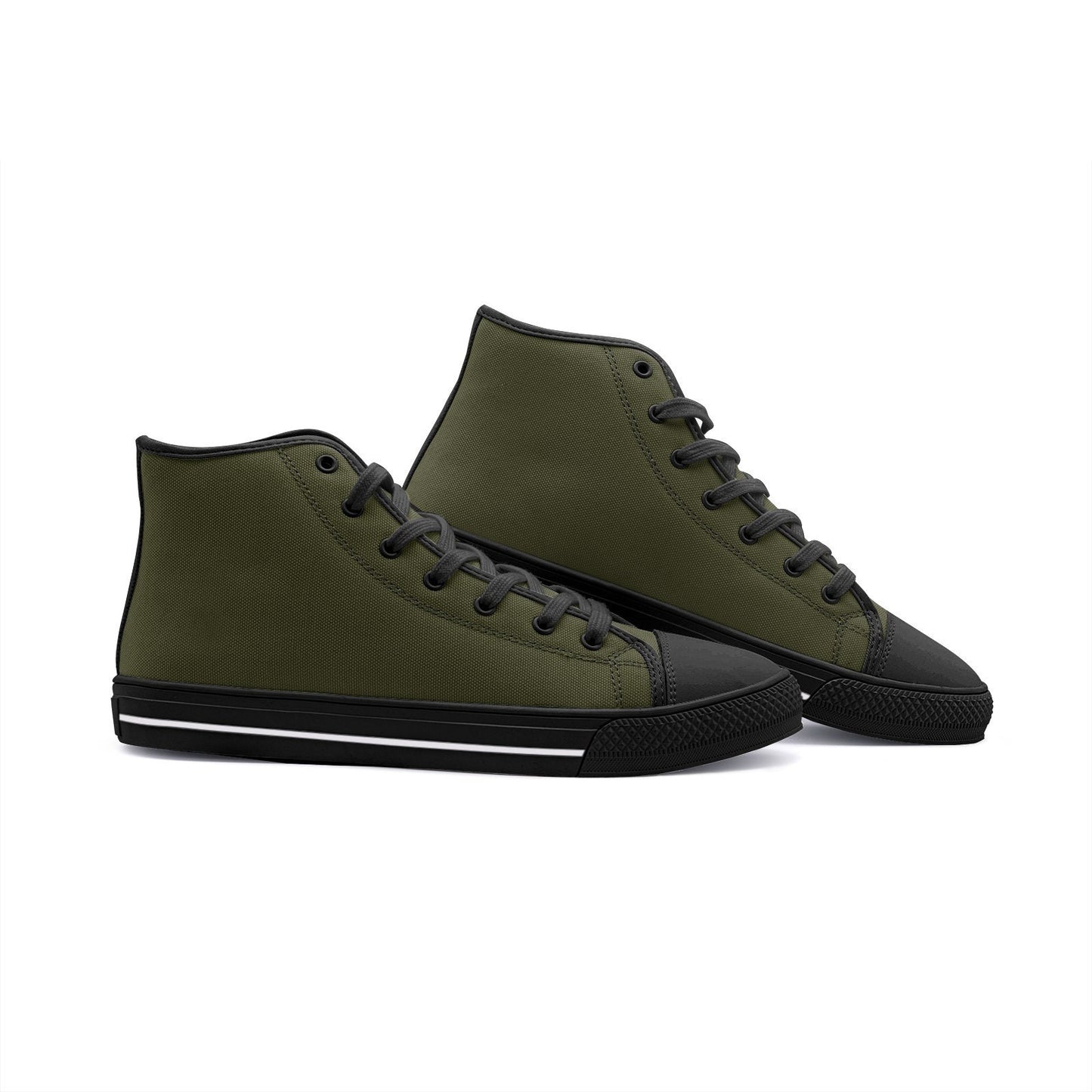 Dark Green High Top Sneakers Unisex Sizes