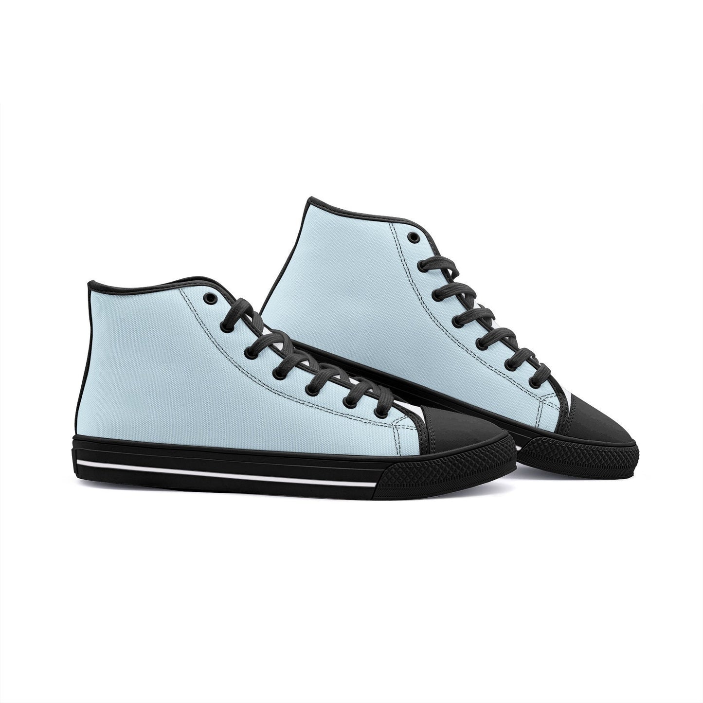 Light Blue High Top Canvas Shoes Unisex Sizes