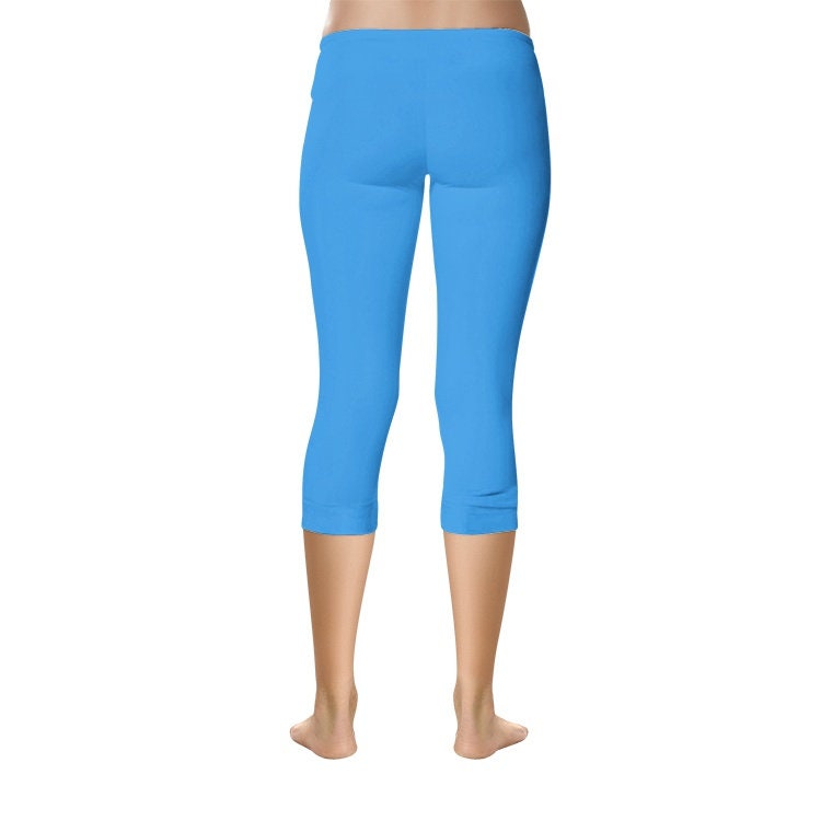 Blue Capri Leggings