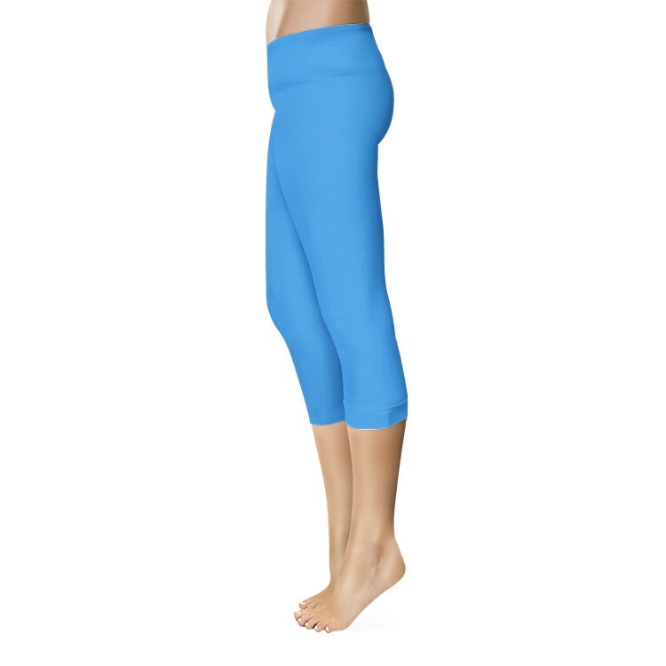 Blue Capri Leggings