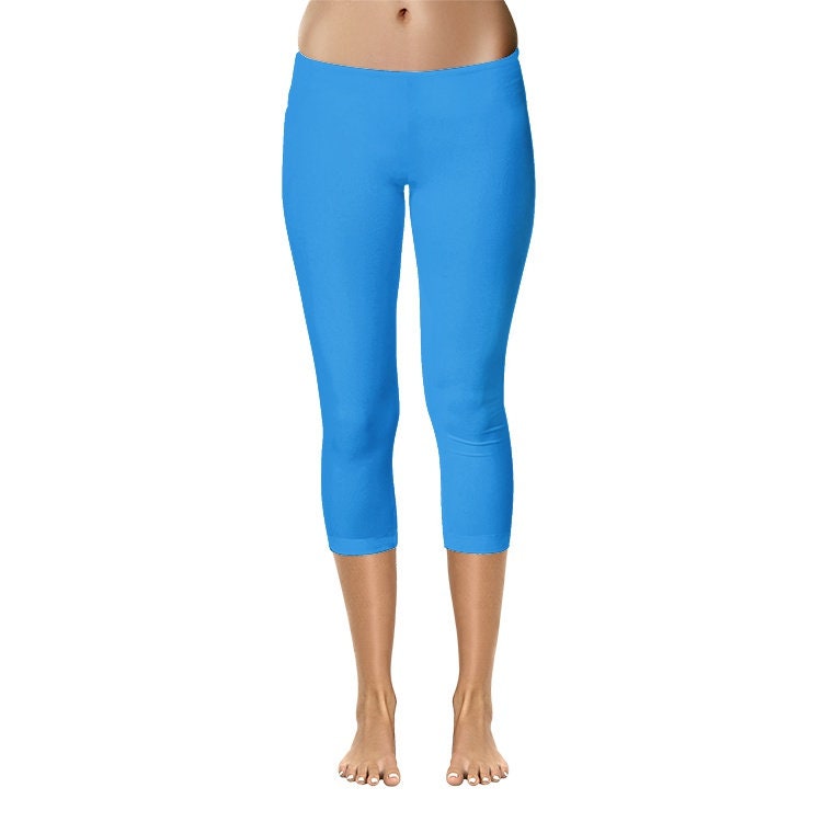 Blue Capri Leggings