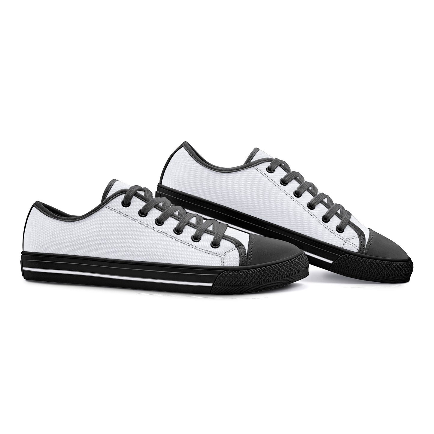 Gray Low Top Canvas Shoes
