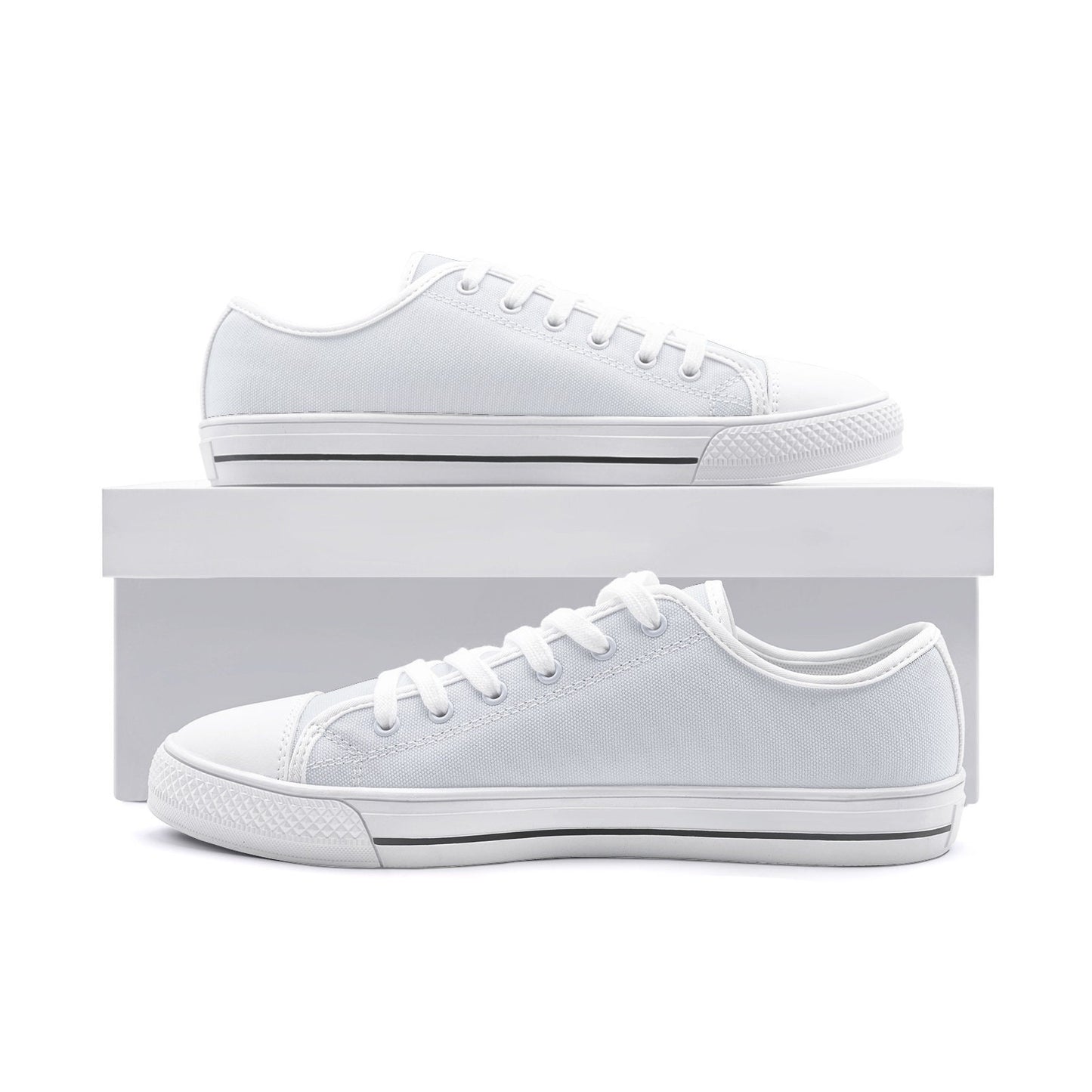 Gray Low Top Canvas Shoes