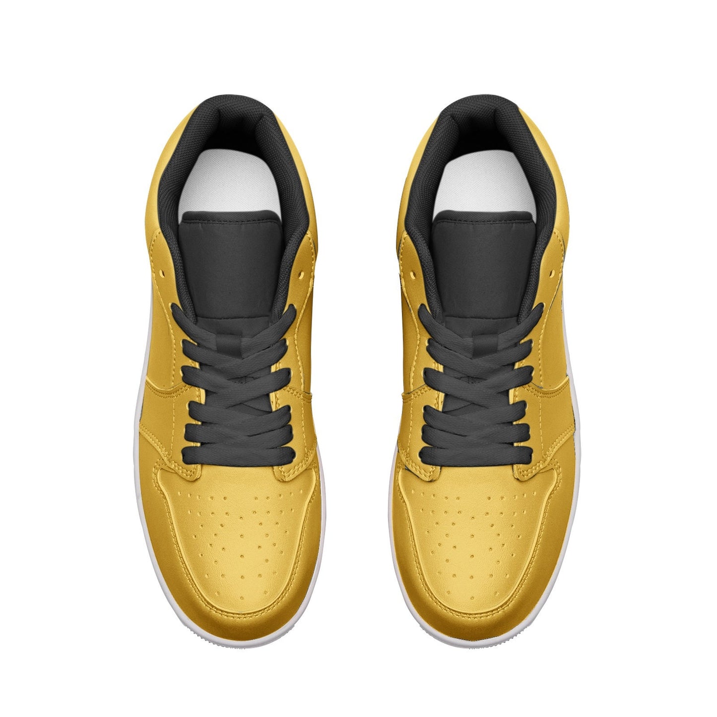 Yellow Low Top Leather Sneakers Unisex Sizes